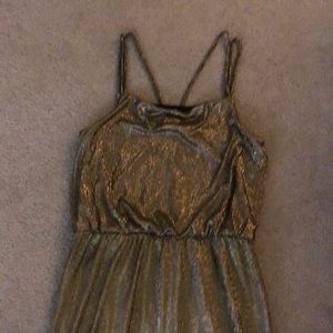 Bobeau gold metallic dress size medium